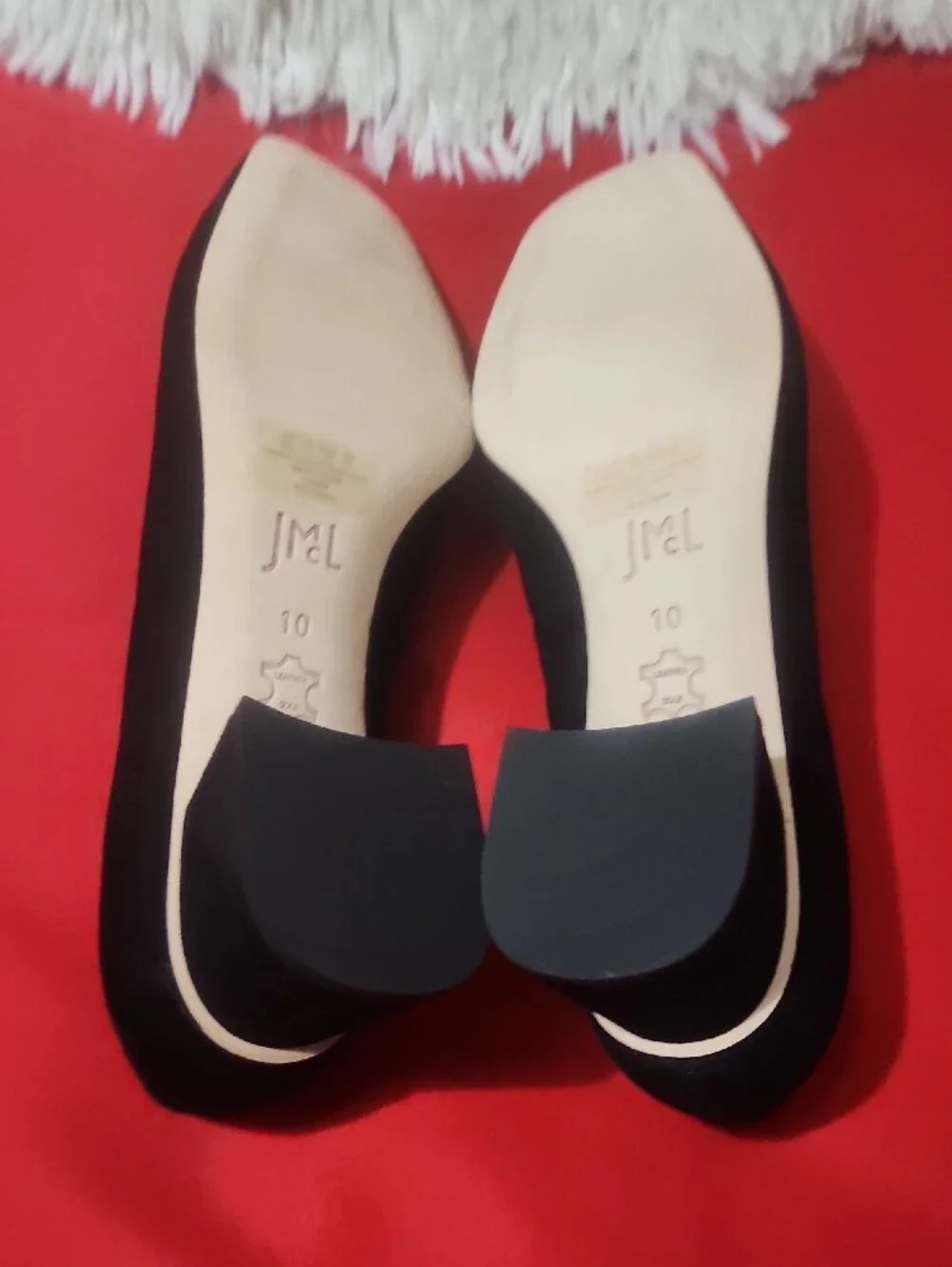 J. McLaughlin Cassey Black Suede Low Block Heel Pumps